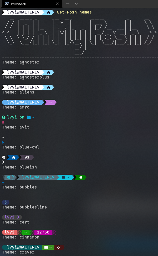  Oh My Posh PowerShell Oh my zsh Walterlv
